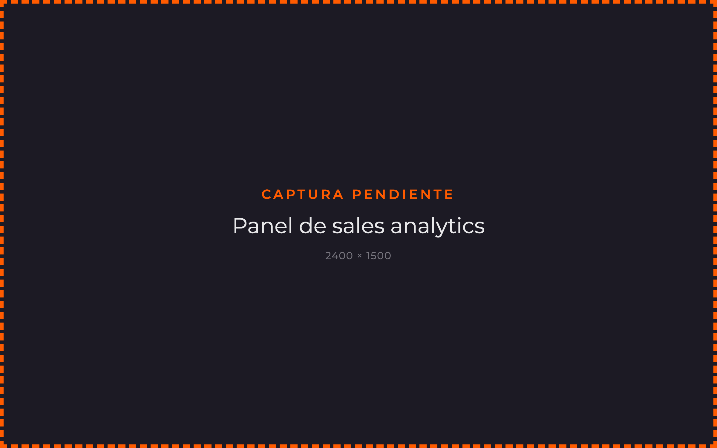 Marcador de posición: aquí va la captura del panel de sales analytics
