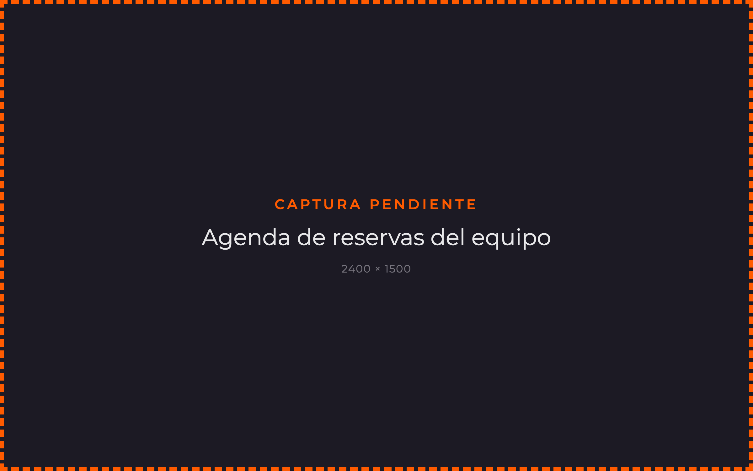 Marcador de posición: aquí va la captura de la agenda de reservas