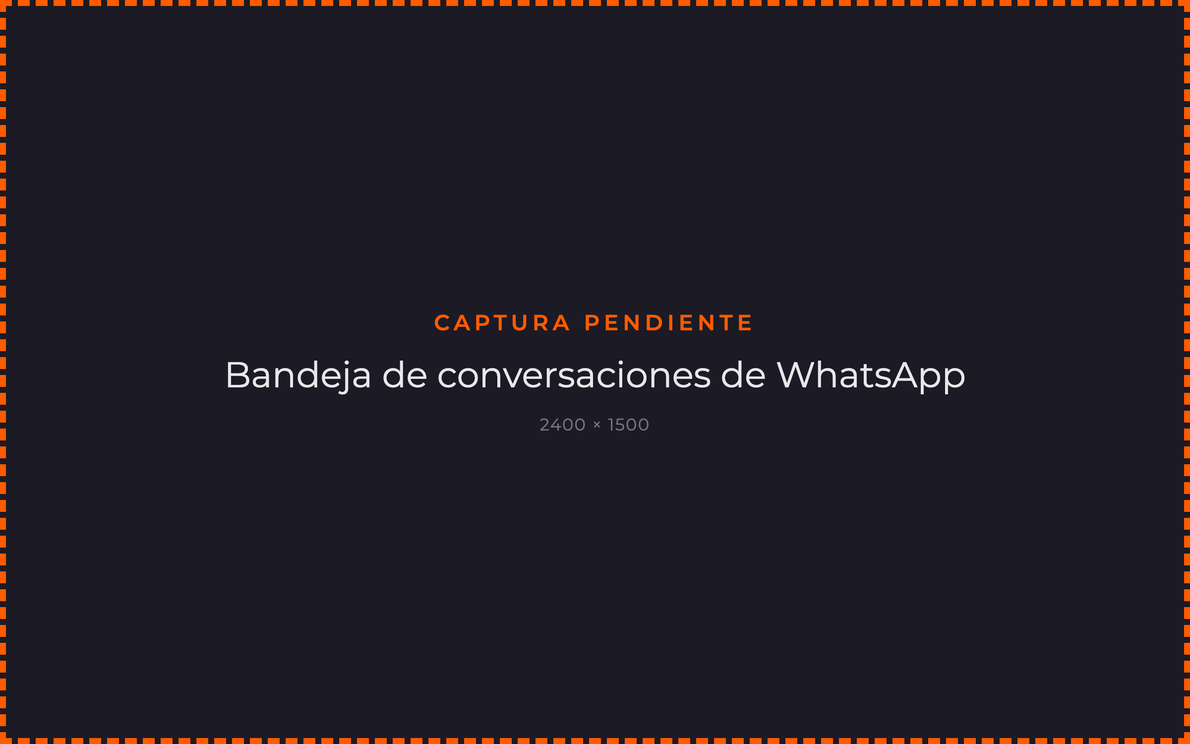 Marcador de posición: aquí va la captura de la bandeja de conversaciones de WhatsApp